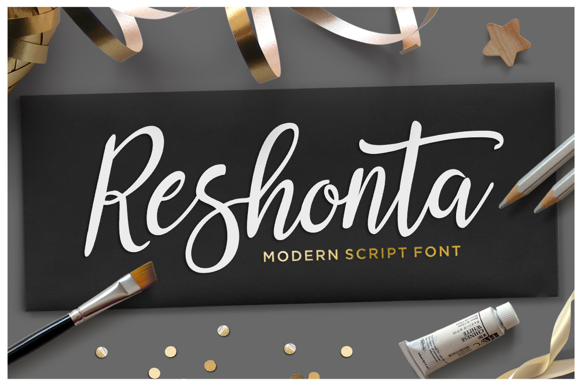 Reshonta: A Hand-Painted Typeface for Modern Web Design